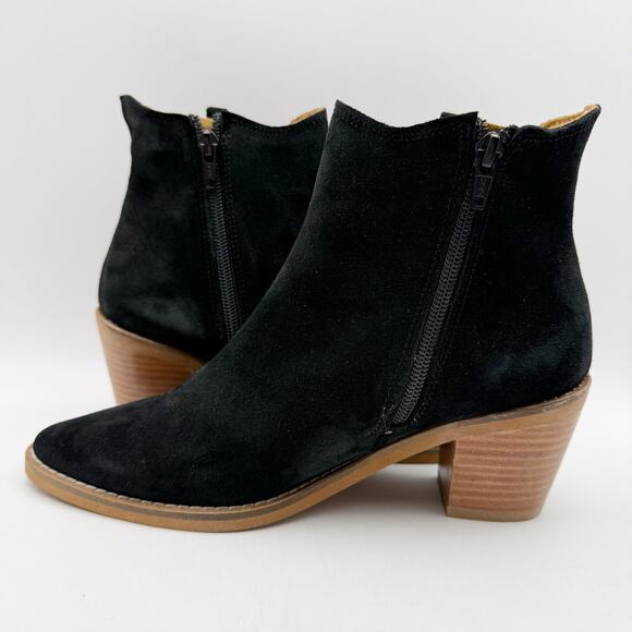 Bueno Womens Veronika Bootie EU 37 US 6.5-7 Black Suede Leather Ankle NIB - Picture 8 of 13